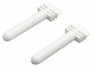 2 Inch White Plastic twist in Perch - art 85 - 2GR - Canary And Finch Cage Accessory
